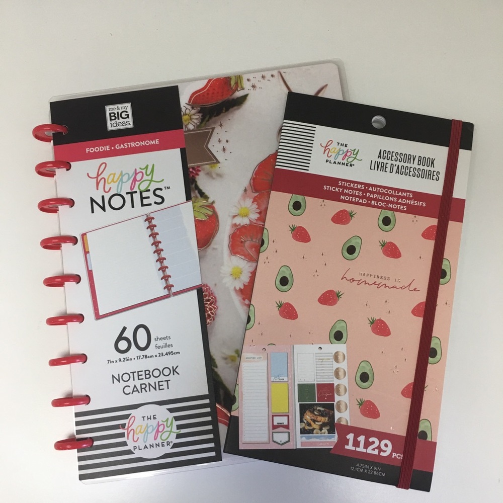 NEW The Happy Planner Foodie Lot! Classic Happy Notes & Accessory Book